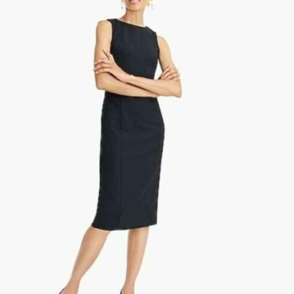 Jcrew long sheath dress in four-season stretch. new with tags